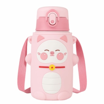Cat Shape Stainless Steel School Water Bottle for Kids.