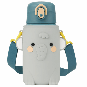 Elephant Shape Stainless Steel School Water Bottle for Kids.