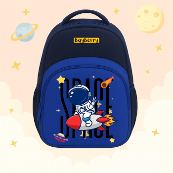 Bayberry Astro Series Space Rider Kids School Bag – Space Theme Backpack Navy Blue
